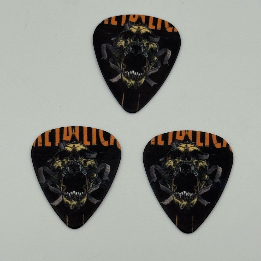 Metallica Skull Guitar Picks Lot 3 M72 Style Band Merch‎ Collectible